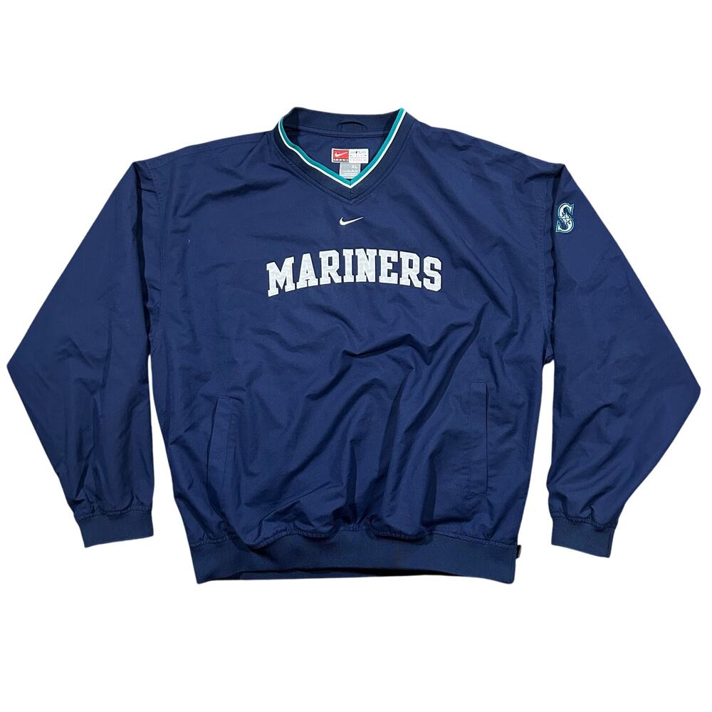 Vintage Y2K Seattle Mariners Windbreaker Jacket Mens XL Nike Center Swoosh